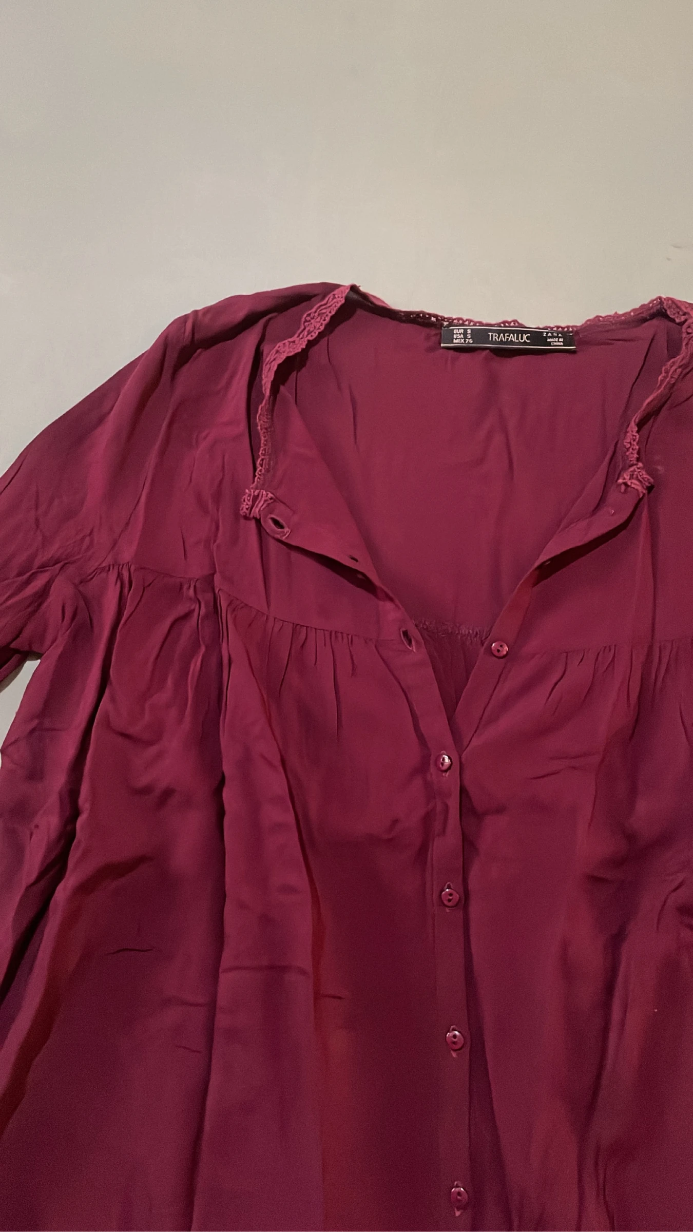 Blusa bordeaux Zara – photo 2